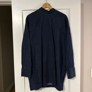 Zara women’s  Dark Blue Shirt with tie